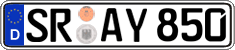 German license plate, Regular plates