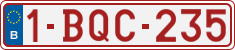 License plate of Belgium, Regular plates (2010)