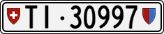 License plate of Switzerland, Cars