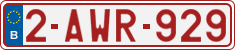License plate of Belgium, Regular plates (2010)
