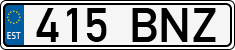 License plate of Estonia, Regular car plates