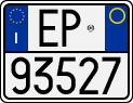 License plate of Italy, Motorcycles (1994 year series)