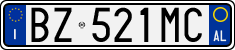 License plate of Italy, Cars (1994 year series)