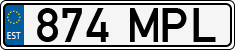 License plate of Estonia, Regular car plates