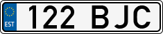 License plate of Estonia, Regular car plates