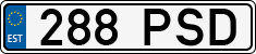 License plate of Estonia, Regular car plates