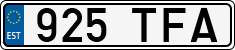 License plate of Estonia, Regular car plates