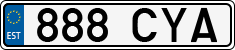 License plate of Estonia, Regular car plates
