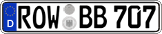 German license plate, Regular plates