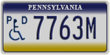 Pennsylvania, Vehicles for disabled persons