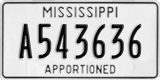 Mississippi, Apportioned