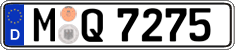 German license plate, Regular plates