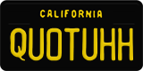 California, Vanity Plates