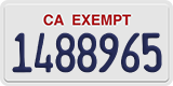 California, Exempt (1234567)