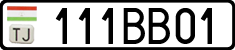License plate of Tajikistan, Organizations (2009)