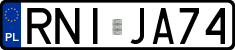 License plates of Poland, Regular car plates
