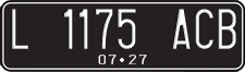 License plate of Indonesia, Regular plates