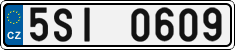 License plate of the Czech Republic, Cars (2001)