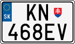 License plate of Slovakia, Cars