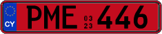 License plate of Cyprus, Rental cars