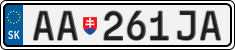 License plate of Slovakia, Cars