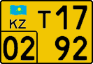 License plate Kazakhstan, Foreigners (2012)