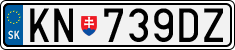 License plate of Slovakia, Cars