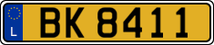 License plate of Luxembourg, 2003 year system