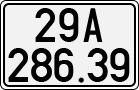 License plate of Vietnam, Cars