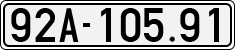 License plate of Vietnam, Cars