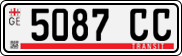 License plate of Georgia, Export transit plates