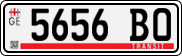 License plate of Georgia, Export transit plates