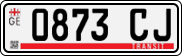 License plate of Georgia, Export transit plates