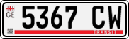 License plate of Georgia, Export transit plates