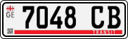 License plate of Georgia, Export transit plates