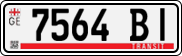 License plate of Georgia, Export transit plates