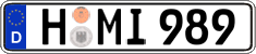 German license plate, Regular plates