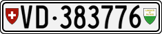 License plate of Switzerland, Cars