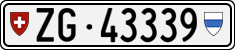 License plate of Switzerland, Cars