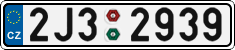 License plate of the Czech Republic, Cars (2001)