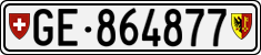 License plate of Switzerland, Cars