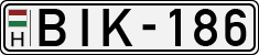 license plates of Hungary, Cars (1990)