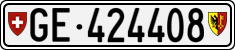 License plate of Switzerland, Cars
