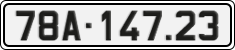 License plate of Vietnam, Cars