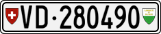 License plate of Switzerland, Cars
