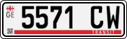 License plate of Georgia, Export transit plates