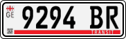 License plate of Georgia, Export transit plates