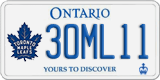 Ontario, Specialty plates (12AB34)