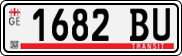 License plate of Georgia, Export transit plates