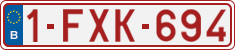 License plate of Belgium, Regular plates (2010)